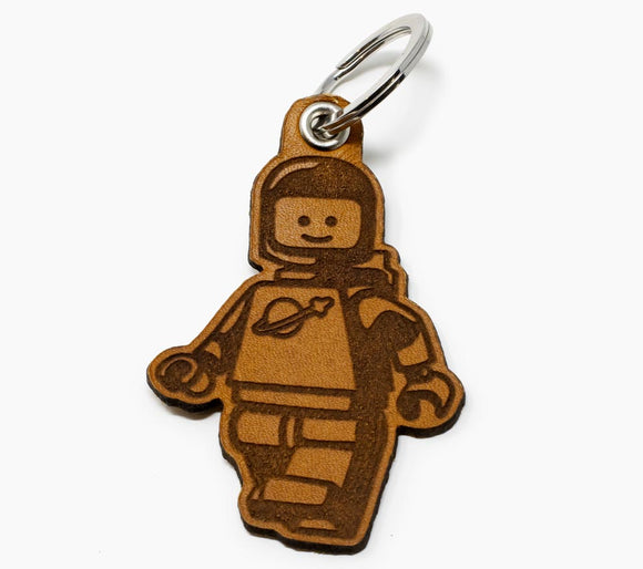 Leather Spaceman Keychain